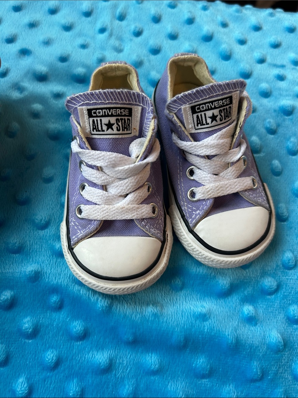 Converse Kids Lavender Canvas Low-Top Sneakers